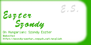 eszter szondy business card